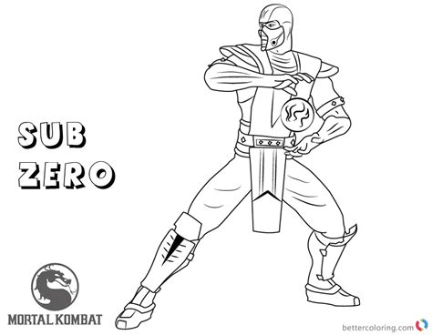 Free printable sub zero coloring pages for kids! Mortal Kombat Coloring Pages Sub-Zero - Free Printable ...