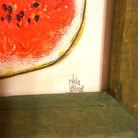 Wall Decor Watermelon Print Signed By Artist Julia Grainer Poshmark