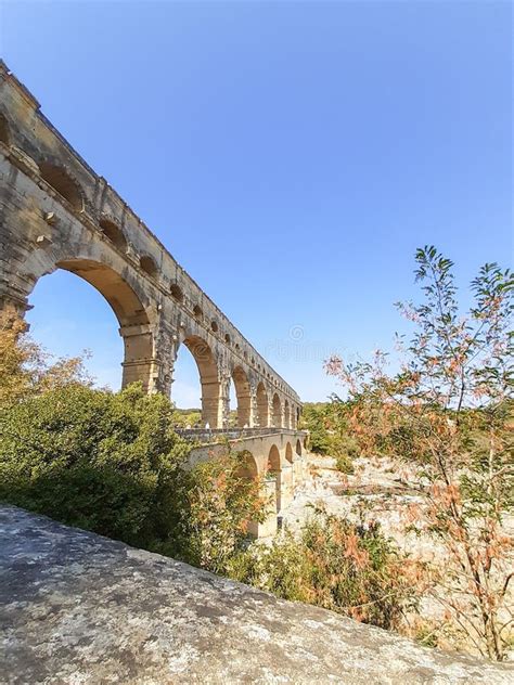 Pont Du Gard French Roman Bridge In Provence In France Stock Image