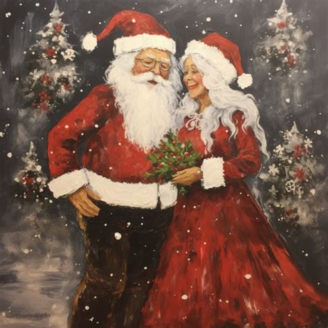 Mr And Mrs Santa Claus Art Free Stock Photo Public Domain Pictures