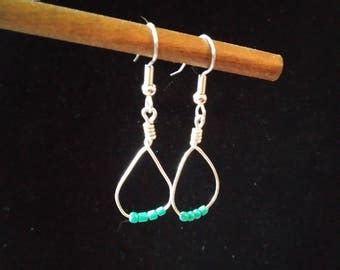 Turquoise Dangle Earrings Boho Jewelry Turquoise Hoop