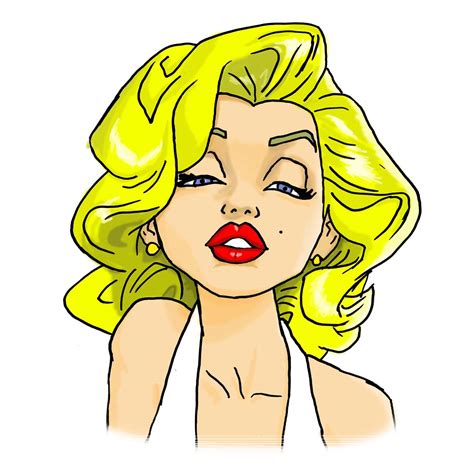 Marilyn Monroe Cartoon Drawing Photoshop Coloring Smail Jr