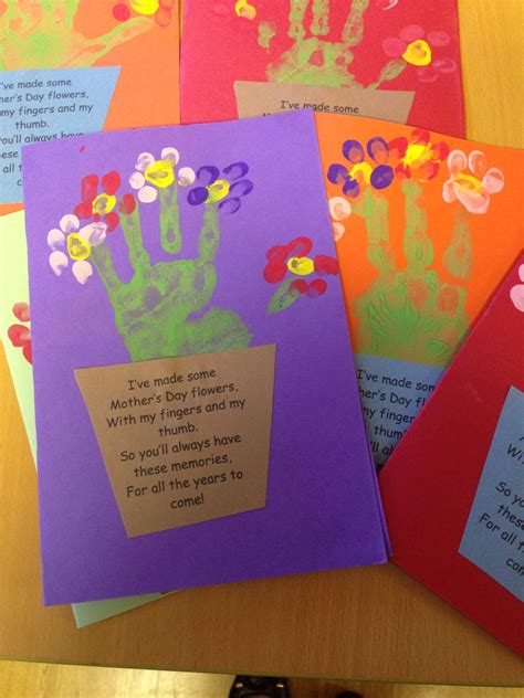 Mothers Day Handprint Card And Poem Handprint Card Fathers Day