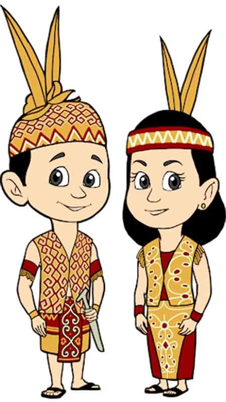 Kartun Pakaian Adat Sumatera Barat