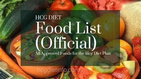 The Official Hcg Diet Food List Hcgdietinfo 2021
