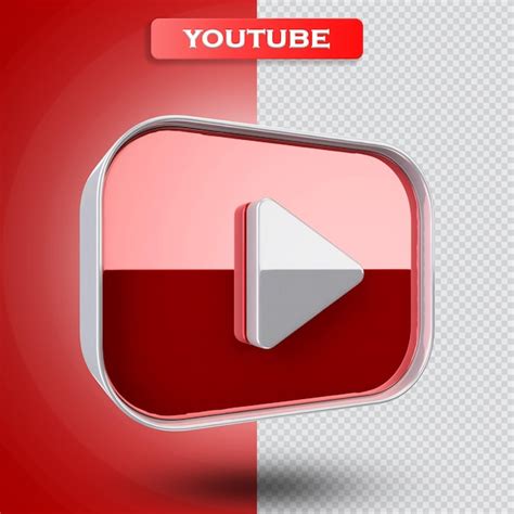 Premium Psd Youtube Icon 3d Render Modern