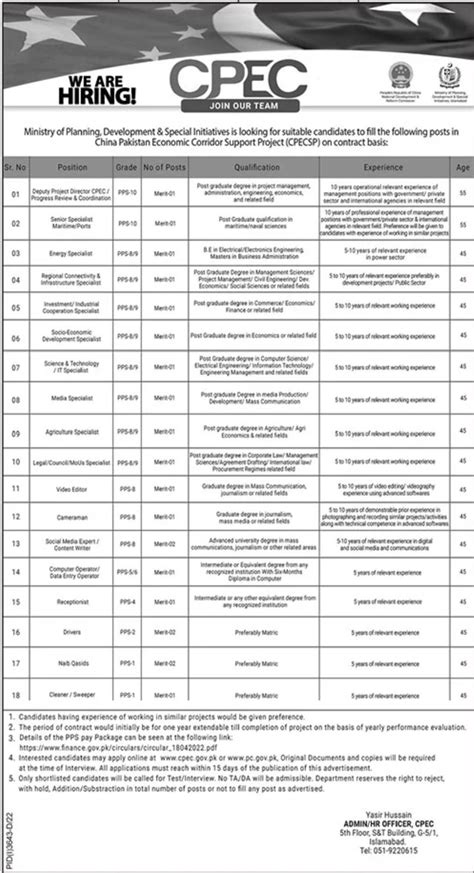 Ministry Of Planning Development And Special Initiatives Jobs December 2022