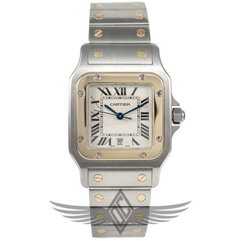 This model of cartier was initially designed as an original creation in order to reward the winner of sporting and social events. Cartier Santos de Cartier Steel and Gold White Roman Numeral Quartz Watch W20011C4 | OC Watch ...