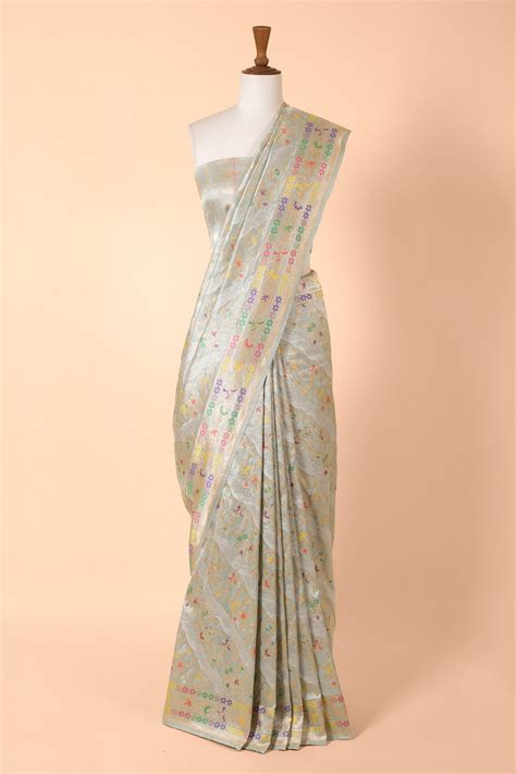 Buy Blue Silk Woven Banarasi Kadwa Saree For Women By Ekaya Online At Aza Fashions
