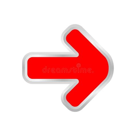 Red Arrow Pointing Right Isolated On White Clip Art Red Arrow Icon
