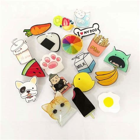 06us 1 Pc Lovely Cartoon Icons On The Pin Kawaii Icon Badge Bacges