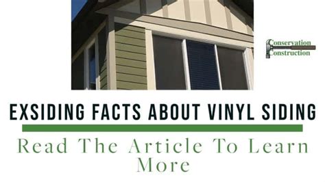 Facts About Vinyl Siding Conservation Construction