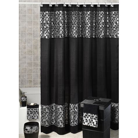 Inspirational Grey Sequin Shower Curtain Black Shower Curtains Gray