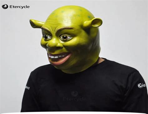 Green Shrek Latex Masks Movie Cosplay Prop Adult Animal Party Mask For