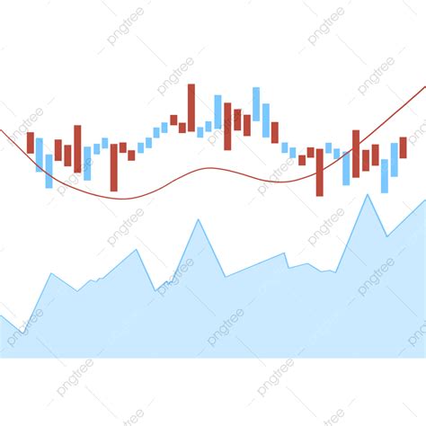 Trend Chart White Transparent Stock K Line Chart Upward Trend