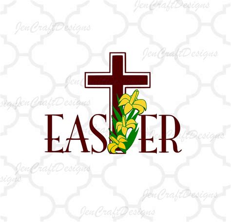 Easter Christian Cross Svg Easter Svgepsdxfpng Svg Files For