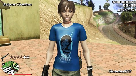 Rebecca Chambers T Shirt Capcom Resident Evil Skin Videogiochi