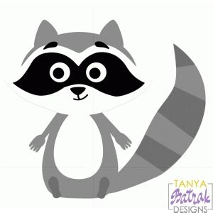 Cute Raccoon svg cut file for Silhouette, Sizzix, Sure Cuts A Lot, Cricut