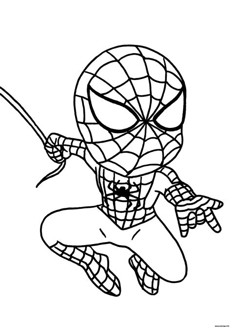 Coloriage Mini Spider Man 2017 Figurine Dessin