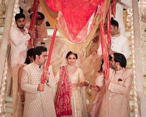 Newlywed Anand Piramal And Isha Ambani Stills During The Wedding Ceremony
