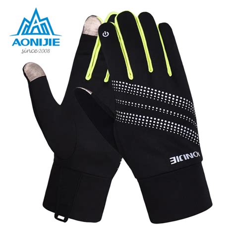 Aonijie Outdoor Sports Windstopper Gloves Black Riding Glove Motorcycle
