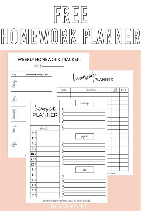The Best Homework Planner Every Student Needs Free Printable By