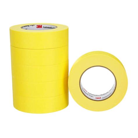 3m 06654 Automotive Refinish Masking Tape 15 Inch 6 Rolls Yellow Ebay