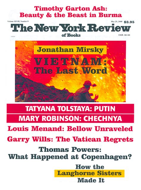 Table Of Contents May 25 2000 The New York Review Of Books