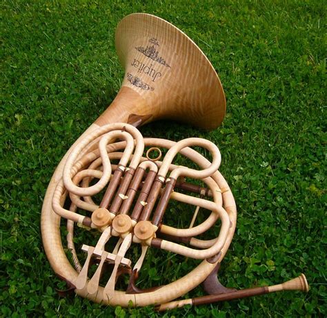 An Old French Horn Lying On The Grass