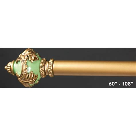 Adjust Curtain Rod Grngold Finial