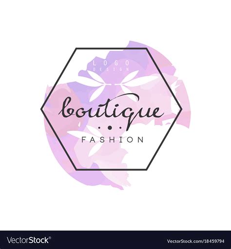 Boutique Fashion Logo Badge For Clothes Shop Vector Image
