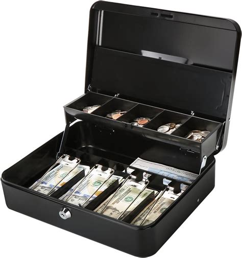 Jssmst Large Cash Box With Lock 2017 New Metal Money Box