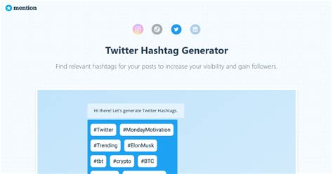 Twitter Hashtag Generator Free Tool
