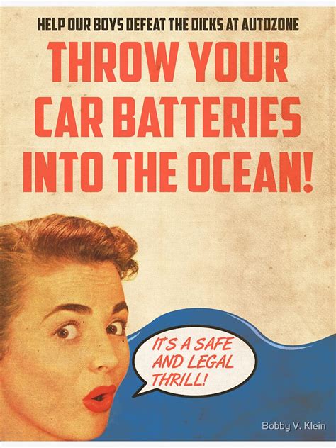 Throw Your Car Batteries Into The Ocean Sticker For Sale By