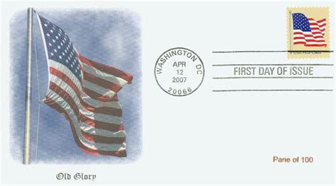 4129 2007 41c American Flag 11 14 Perf From Pane Of 100 Mystic