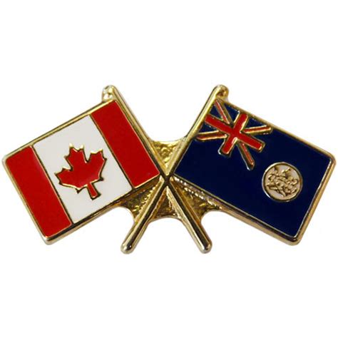 Canada Hong Kong Crossed Pin Crossed Flag Pin Friendship Pin