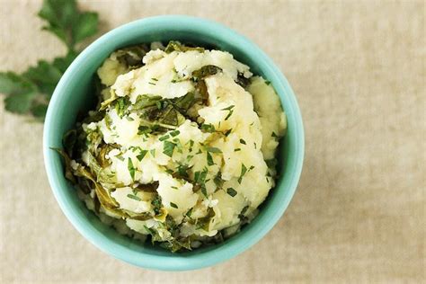 Kale Olive Oil Garlic Mashed Potatoes For International Kale Day
