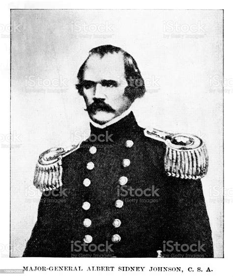 Confederate Major General Albert Sidney Johnston Portrait 19th Century