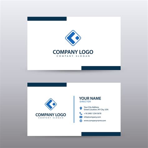 Modern Creative And Clean Business Card Template With Blue Color 598526
