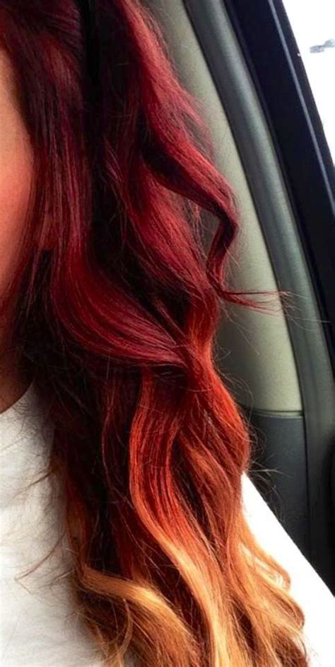 Red To Blonde Ombre Obsessed Hair Pinterest