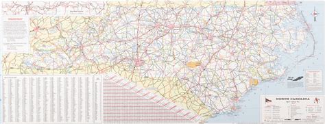 North Carolina Roads And Highways Nc Road Map 1988