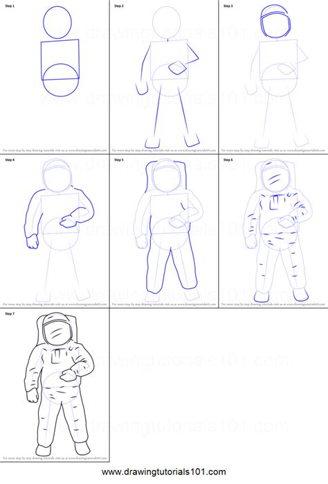The word astronaut comes from the greek words meaning space sailor. it refers to all who it's perfect for helping students draw themselves in outer space. How to Draw an Astronaut printable step by step drawing ...