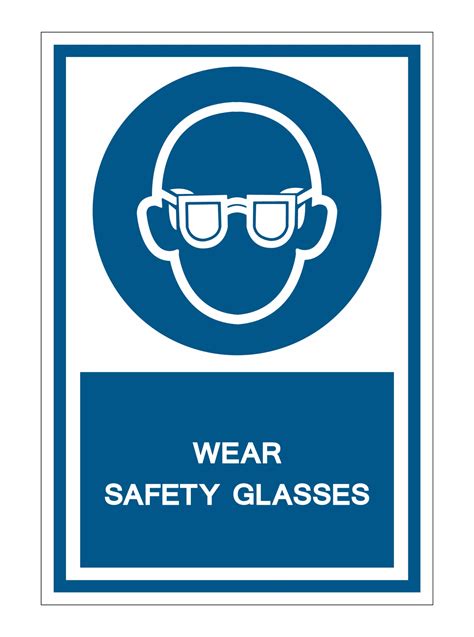 Wear Safety Glasses Symbol Sign 2315104 Vector Art At Vecteezy