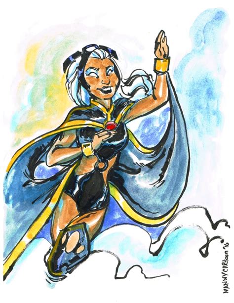 Storm First Appearance In Manuel Aguilera S Painted Commissions Comic Art Gallery Room