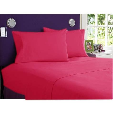 Queen Hot Pink Solid 4pc Sheet Set 1000 Thread Count 100 Egyptian Cotton