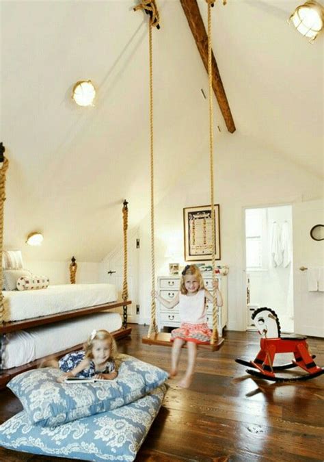 swing lighting bed vaulted ceiling beam  images small kids