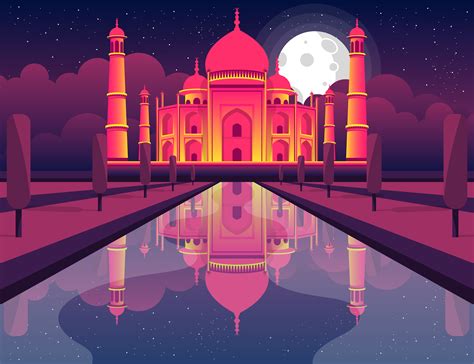 Taj Mahal Vector Art Icons And Graphics For Free Download