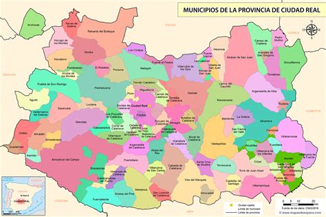 Mapa De La Provincia De Ciudad Real