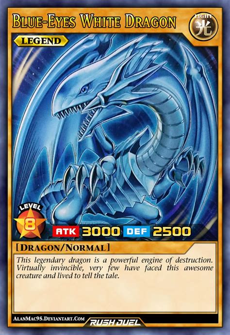 Blue Eyes White Dragon Rush Duel By Alanmac95 On Deviantart Yugioh Dragon Cards White