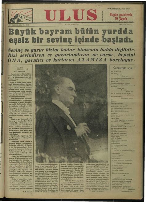 Arşivden çıkan Cumhuriyet Bayramı manşetleri Güncel haberler